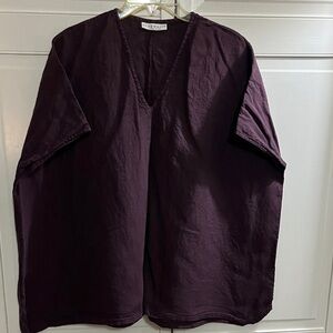Bryn Walker Rich Plum V-Neck Top